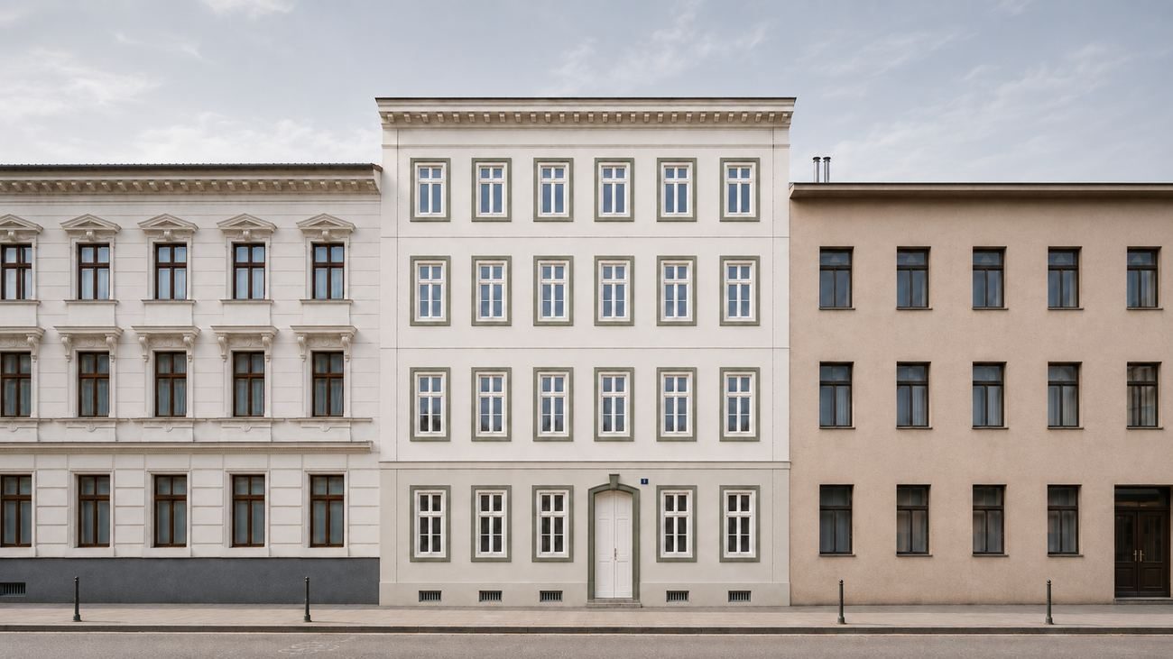 Sanierte Gründerzeitfassade in Wien-Währing